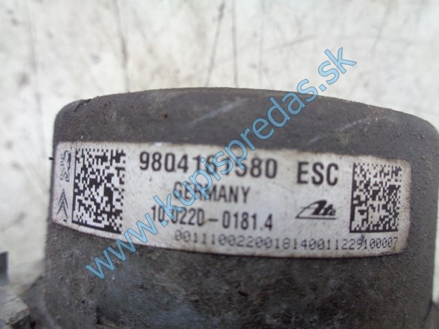 abs pumpa na peugeot 208, 9804161580 esc